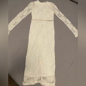 White Lace Dress - Size 6 - PrettyLittleThing